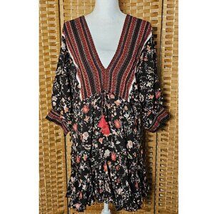 Aakaa Mini Dress Drawstring Tassel Women's S-M NWT
